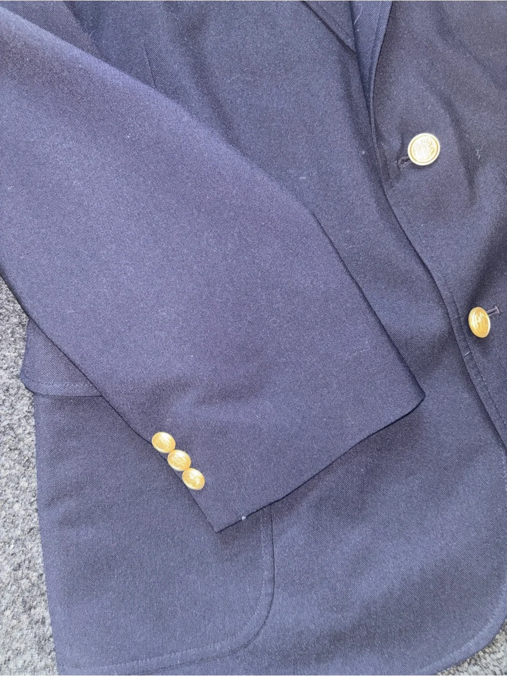 Vtg Retro 80s 90s David Taylor Sport Coat Blazer Gold Buttons 46S Academia Dad